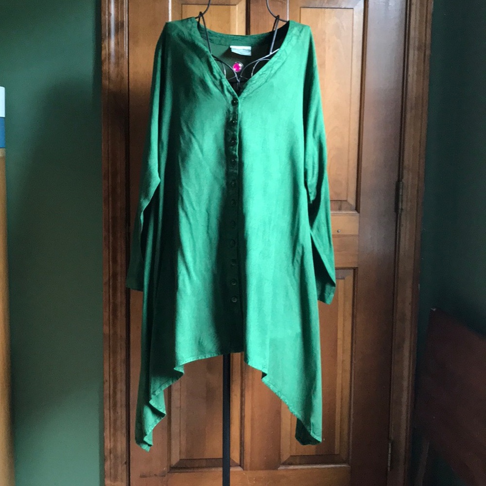 Holy Clothing Green Tunic Large Longe Sleeves